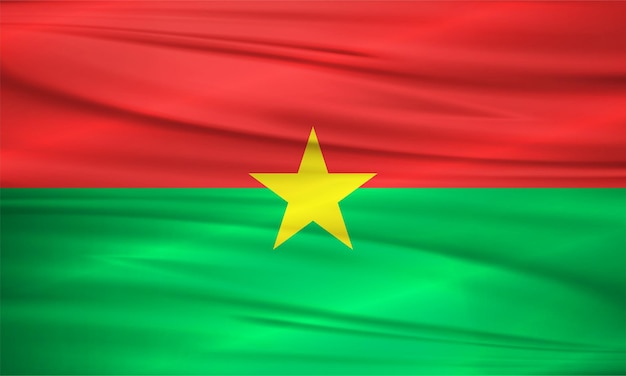 Vergrote kaart Burkina Faso met de vlag van Burkina Faso vergroting van kaarten Vector Art