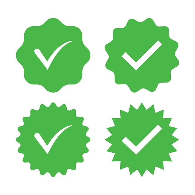 Vector verification icon and approved icon