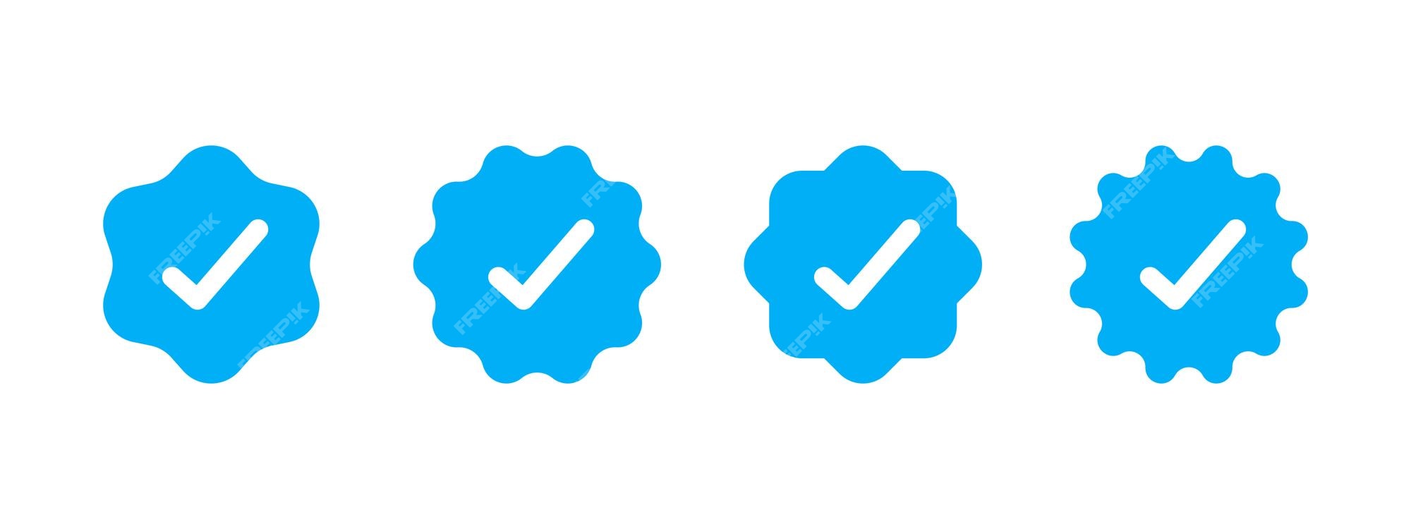 Premium Vector  Account verification icon social media icons verified  badge profile set blue check mark icon