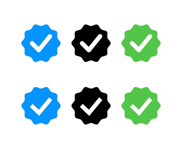 Verified Check Mark Circle And Badge Set