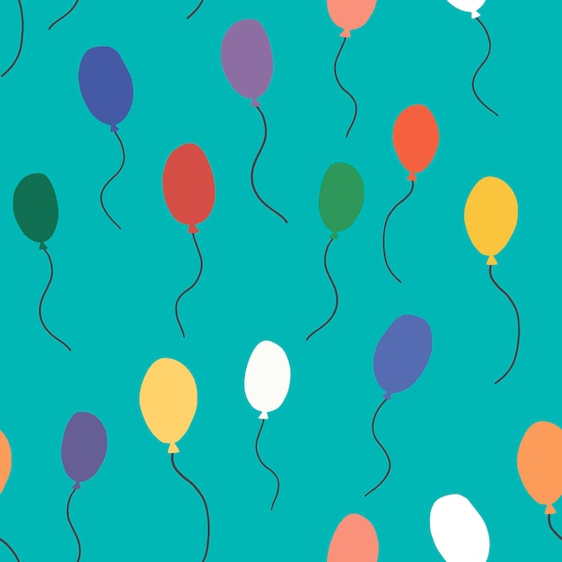 Verjaardag ballonnen vector naadloze patroon