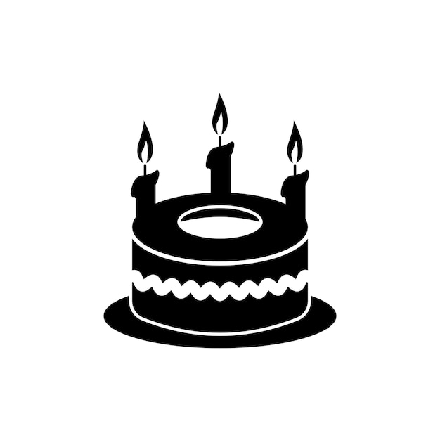 Verjaardag brood pictogram symbolillustration ontwerpsjabloon