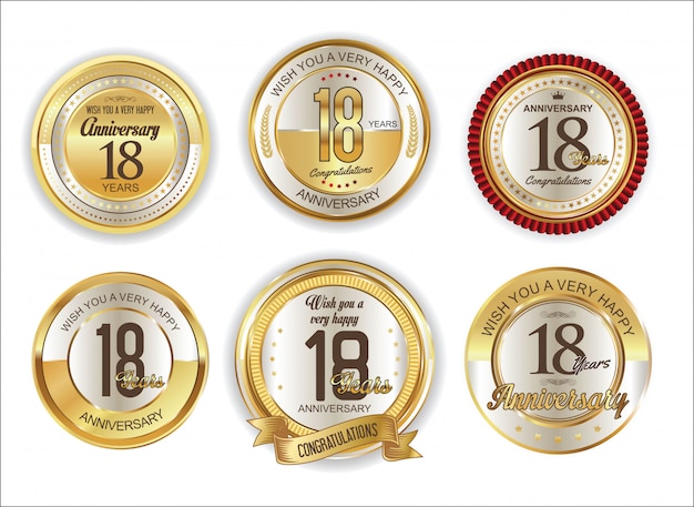 Verjaardag gouden badges