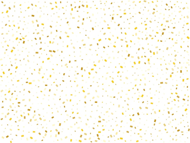 Verjaardag gouden rechthoeken confetti achtergrond vectorillustratie