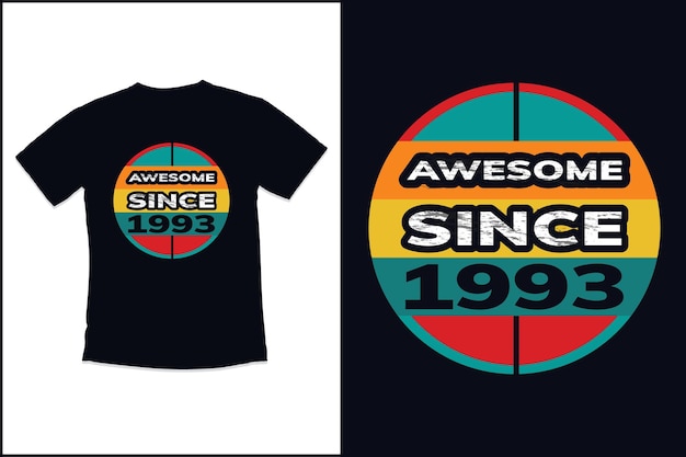 Verjaardag vintage t-shirtontwerp met geweldig sinds moderne citaten typografie t-shirtontwerp