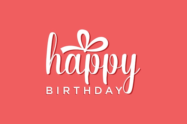 verjaardagskaart met bloemen, Happy Birthday belettering tekstbanner, zwarte kleur. vector illustratie