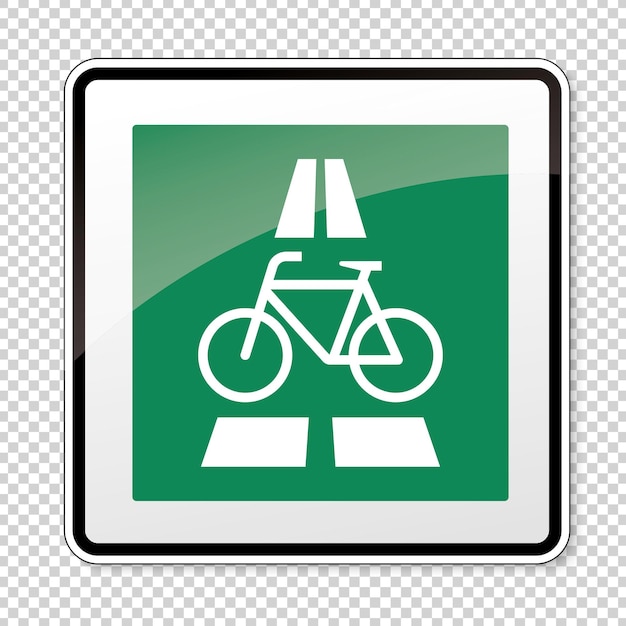 Verkeersbord Fietssnelweg Duits bord voor snelfietsen op deze manier op gecontroleerde transparante achtergrond Vectorillustratie Eps 10 vectorbestand