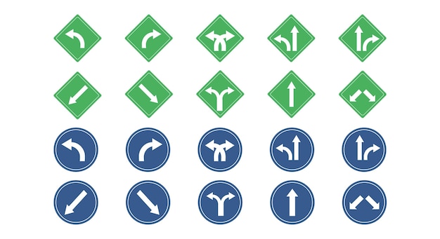 Vector verkeersbord snelweg verkeersbord collectie verkeersbord pictogram vector blauw verkeersbord