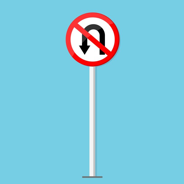 Verkeersbordenvector in Flat Art Design