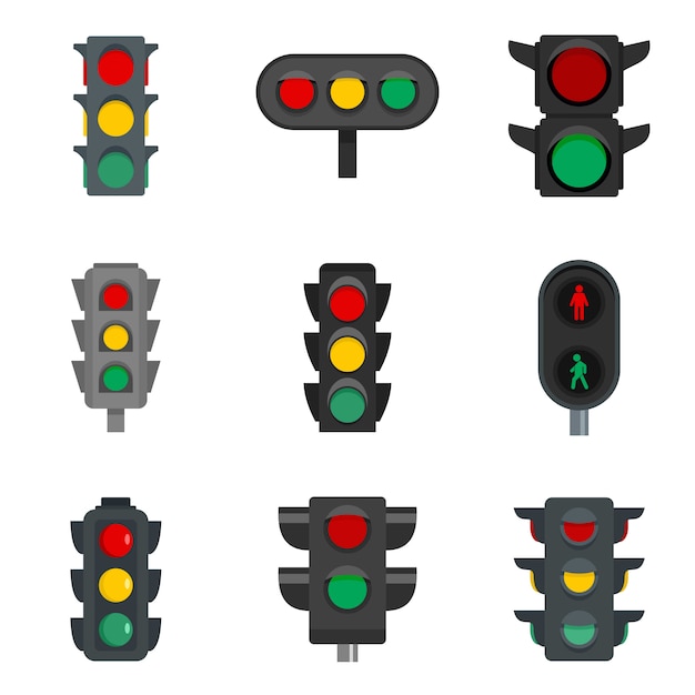 Verkeerslichten icon set