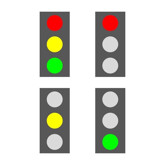 Verkeerslichten verkeersregelaar vector illustratie