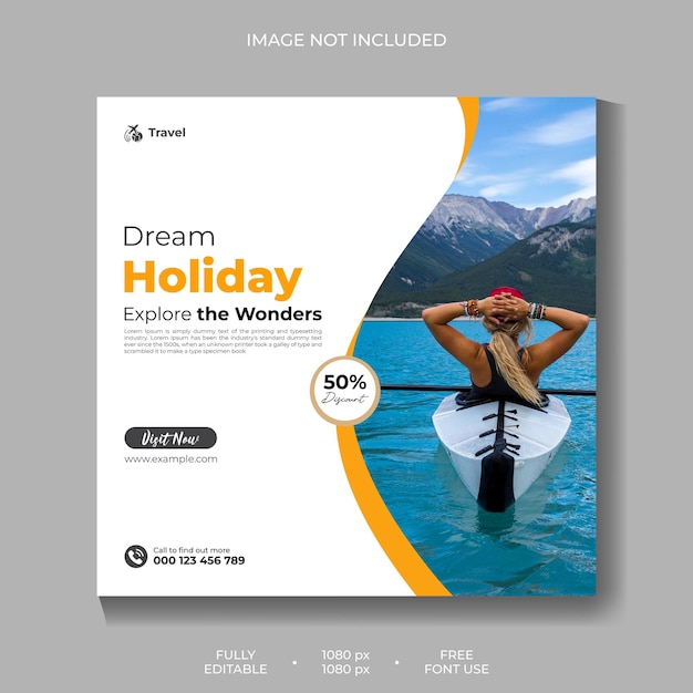 Verken World Travel Social media post Banner Design