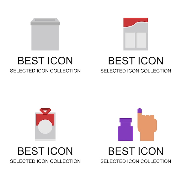 Verkiezing icon set collectie kan worden gebruikt voor digitaal en print