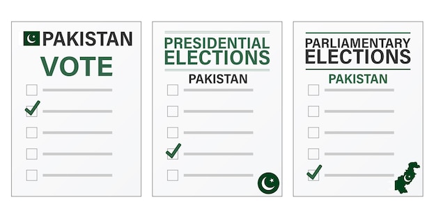 Verkiezingen in Pakistan Stembiljetmodel voor presidents- en parlementsverkiezingen