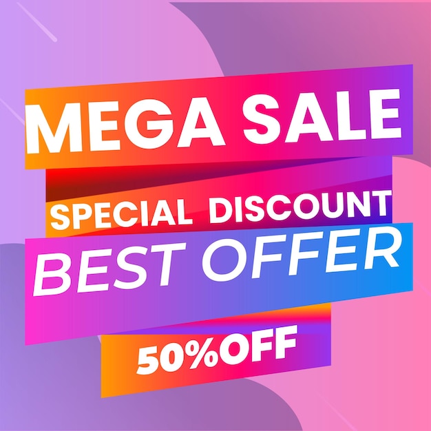Verkoop banner sjabloon ontwerp met geometrische achtergrond Grote verkoop speciale aanbieding tot 80 off Super