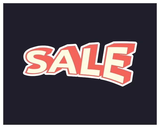 Verkoop Banner Typografie Belettering Banner Reclame Titel Sjabloon Logo