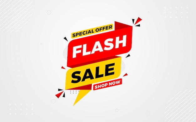 Verkoop Flash Banner vector sjabloon Discount tag vector grafisch element Prijs label Promo ontwerp