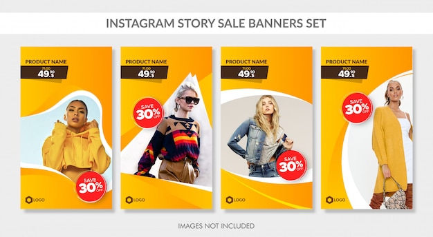 Verkoopbanners instellen voor instagram-verhaal en web