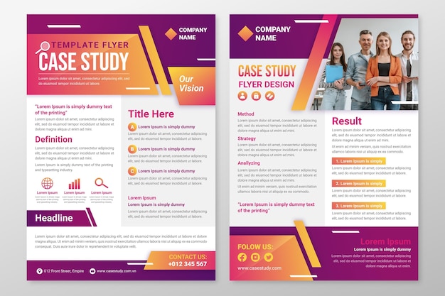 Verloop case study flyers sjabloon