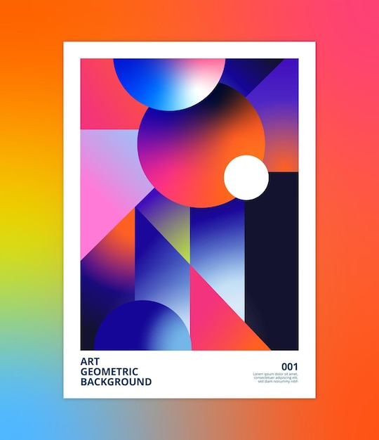 Vector verloop geometrische poster achtergrond sjabloon