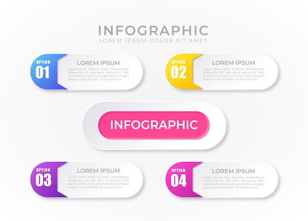 Vector verloop infographic zakelijke banner