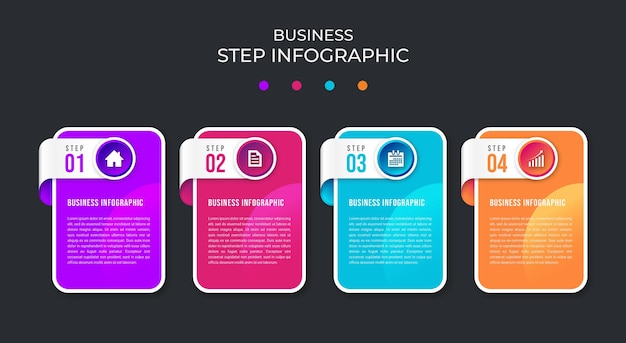 Verloop inhoudsopgave infographic sjabloon