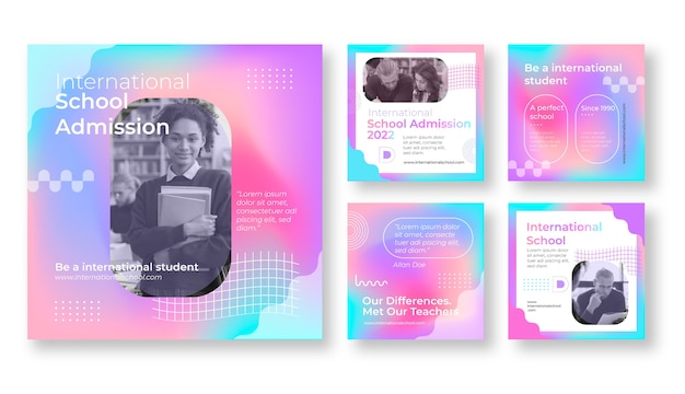 Verloop internationale school instagram-berichten