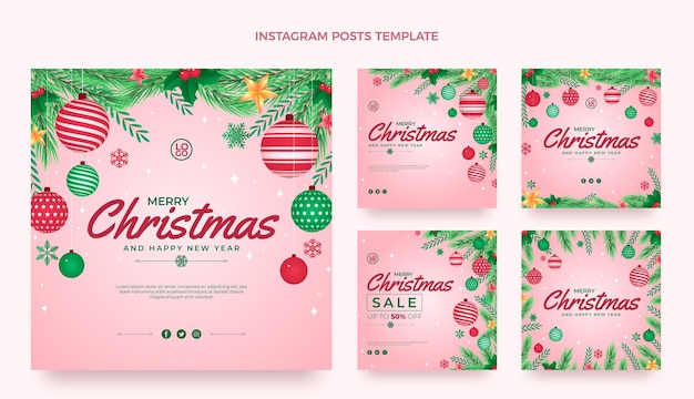 Verloop kerst instagram posts collectie