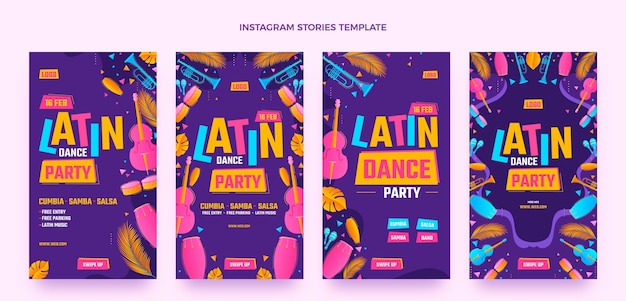 Verloop latin dance party instagram verhalencollectie