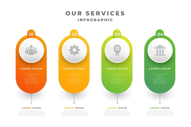 Verloop ons diensten infographic ontwerp
