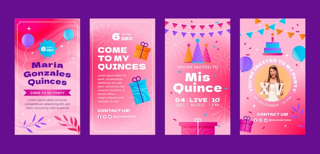Verloop quinceañera instagram verhalen