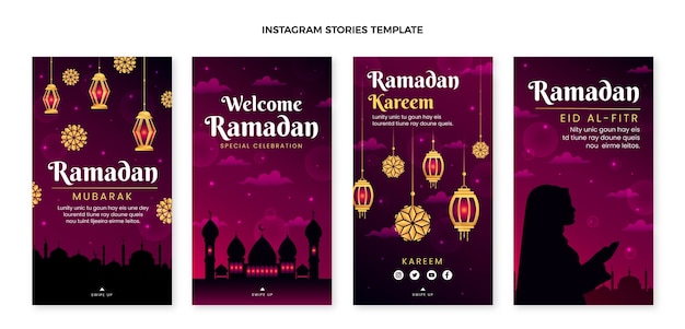 Vector verloop ramadan instagram verhalencollectie