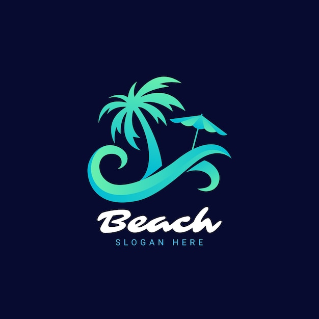 Verloop strand logo sjabloon