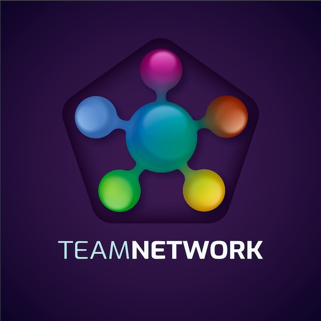 Verloop teamwerk logo sjabloon