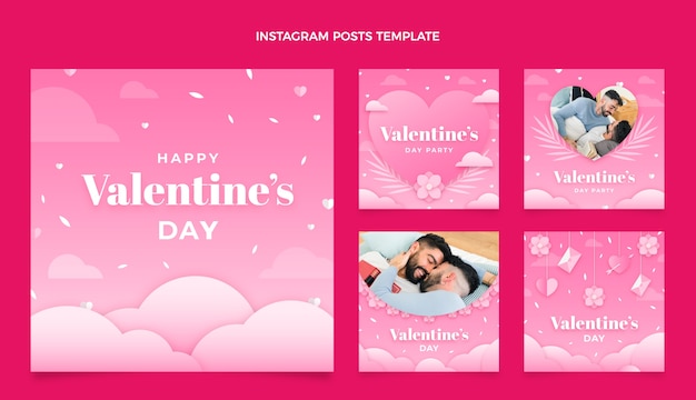 Verloop valentijnsdag instagram posts collectie