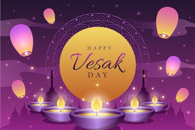 Verloop vesak achtergrond