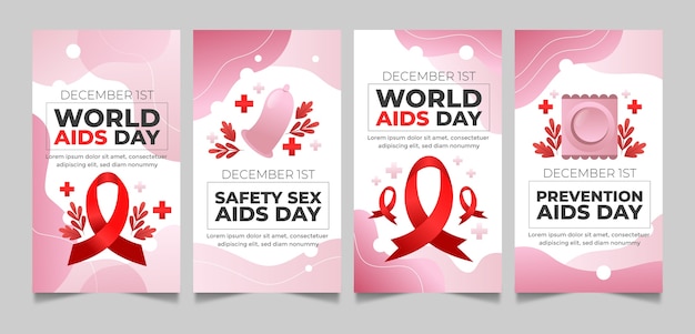 Verloop wereld aids dag instagram verhalencollectie