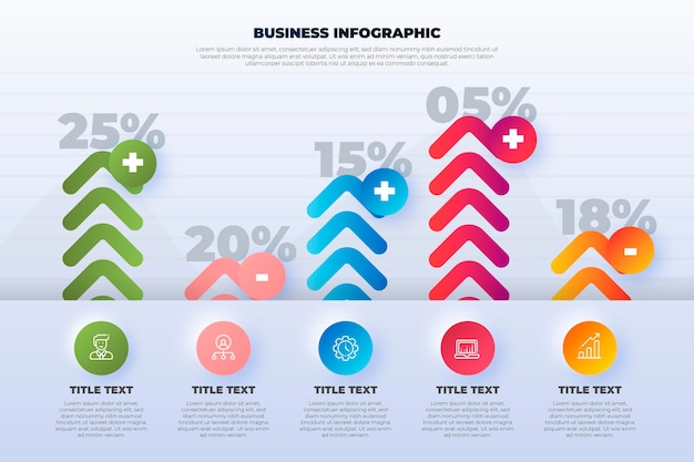 Vector verloop zakelijke infographics