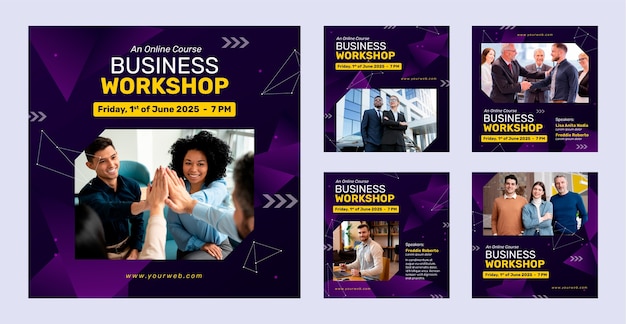 Verloop zakelijke workshop instagram posts collectie