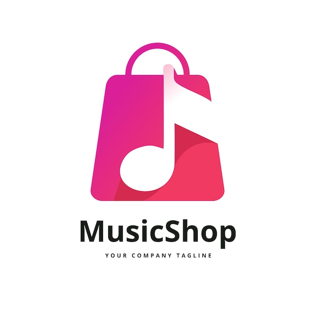 Verlooplogo voor muziek en tas