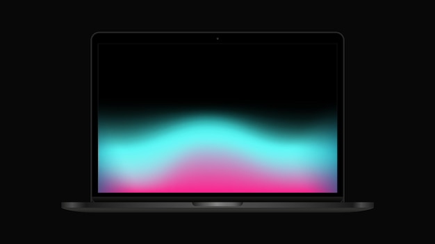 Verloopmodel van laptop. Geïsoleerde lucht notebook sjabloon. vector illustratie