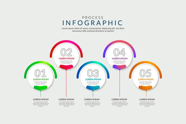 Vector verloopproces infographic