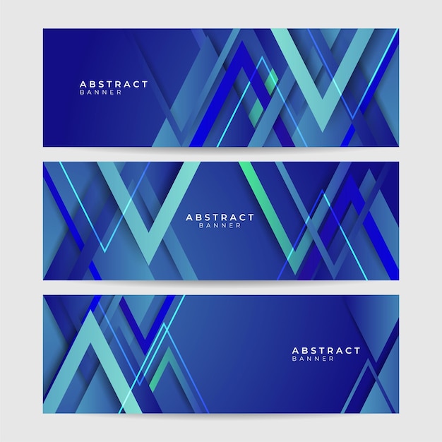 Verloopslag blauw kleurrijk abstract ontwerpbanner