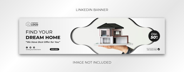 Vector verlooptextuur onroerend goed linkedin banner