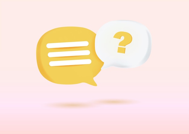 Vermeld 3D-commentaardraden of gebruikerschats met sociale media 3D-spraakbubbelsymbool voor chatten op soci