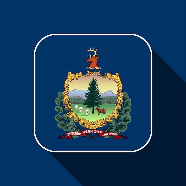 Vermont state flag Vector illustration