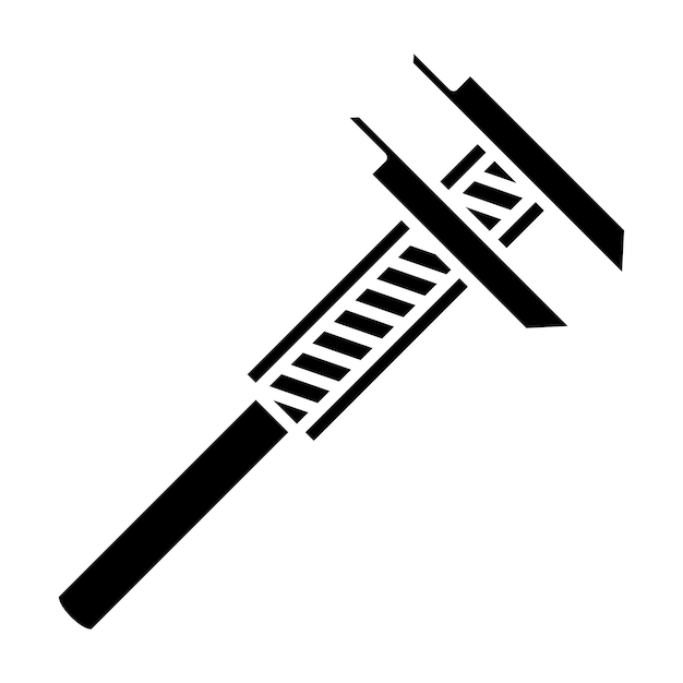 Vernier caliper. Instrument for measurement. Vector icon