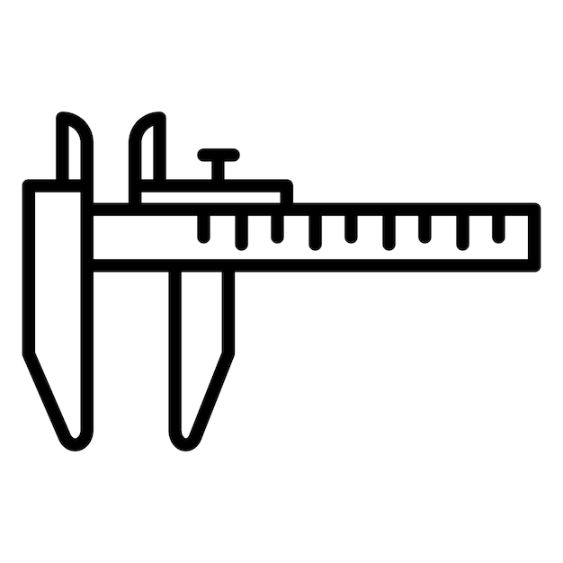 Vernier Caliper Vector Illustration