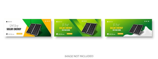 Vector vernieuwbare en duurzame zonne-energie vierkant social media post facebook cover sjabloon