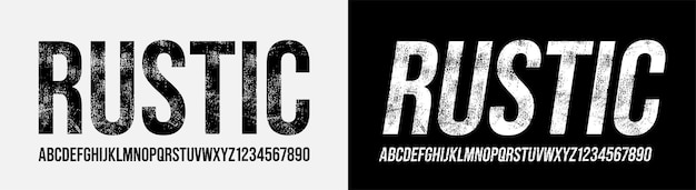 Verontrust lettertype Grunge-lettertype Ruw lettertype Verkorte hoofdletters